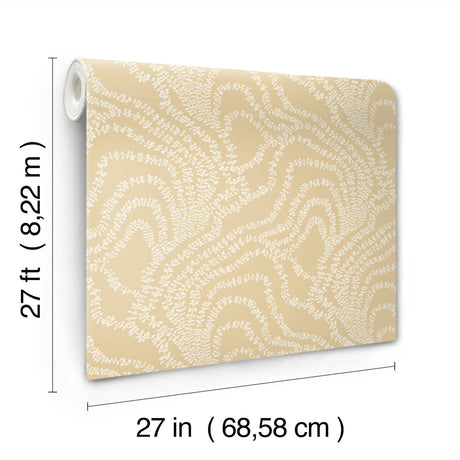 Ronald Redding VR1515 String of Pearls Butter Vine Wallpaper
