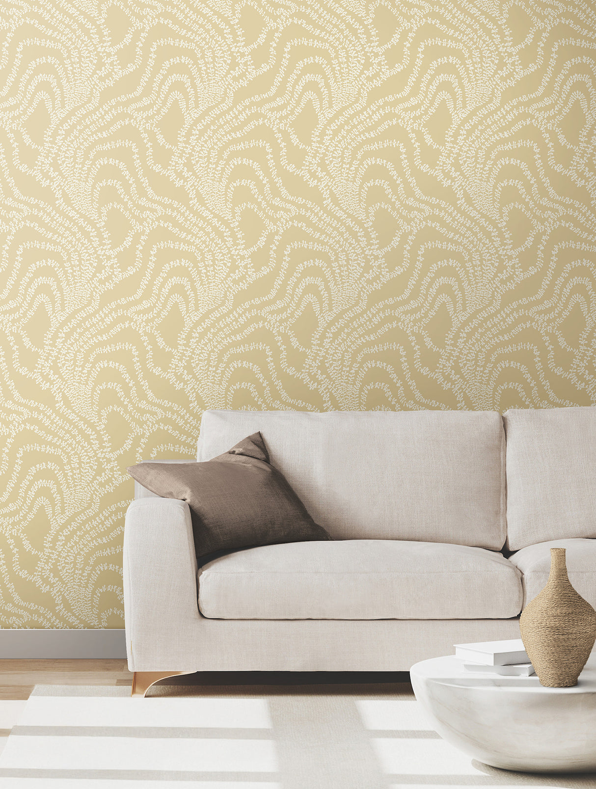 Ronald Redding VR1515 String of Pearls Butter Vine Wallpaper