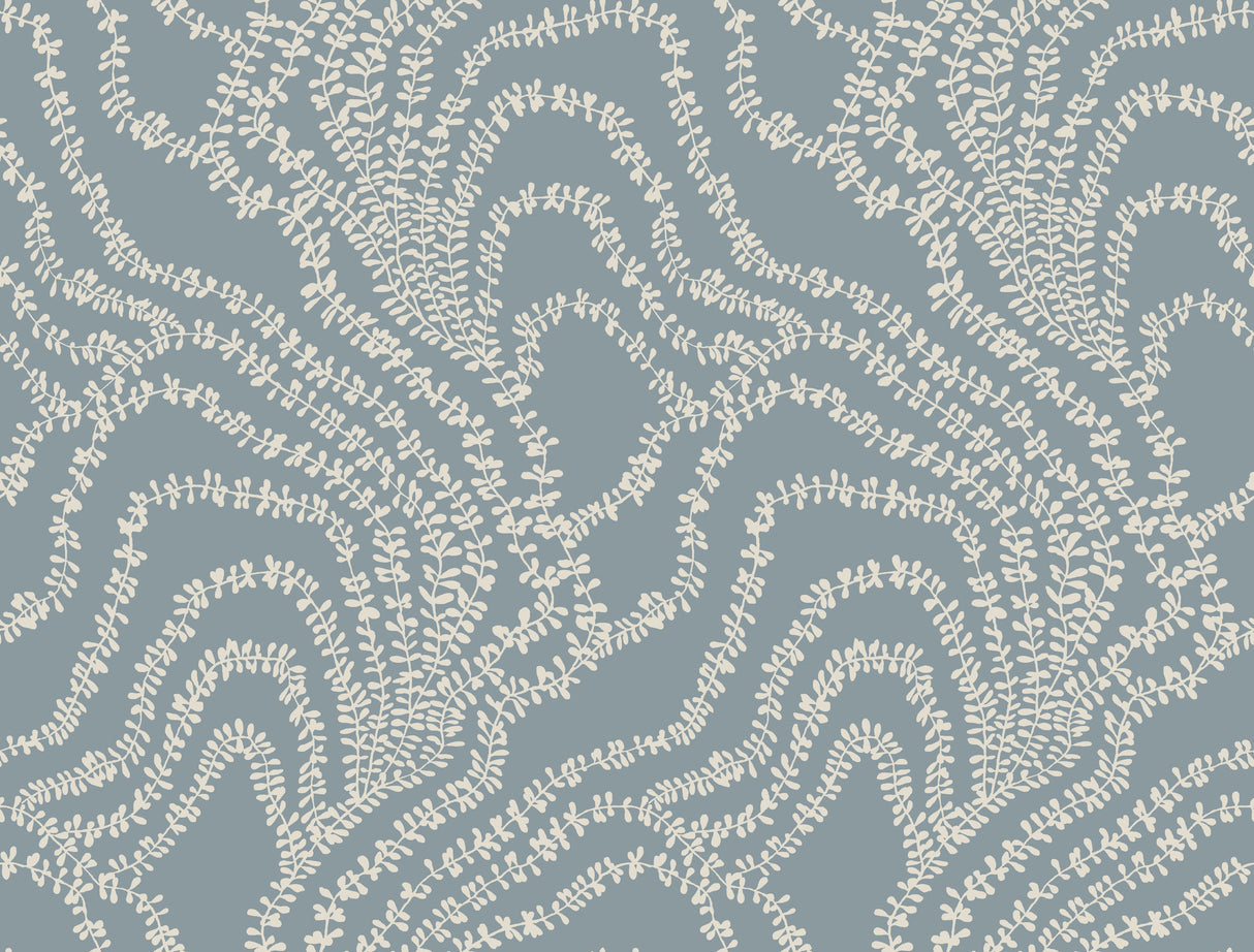 Ronald Redding VR1516 String of Pearls Denim Vine Wallpaper