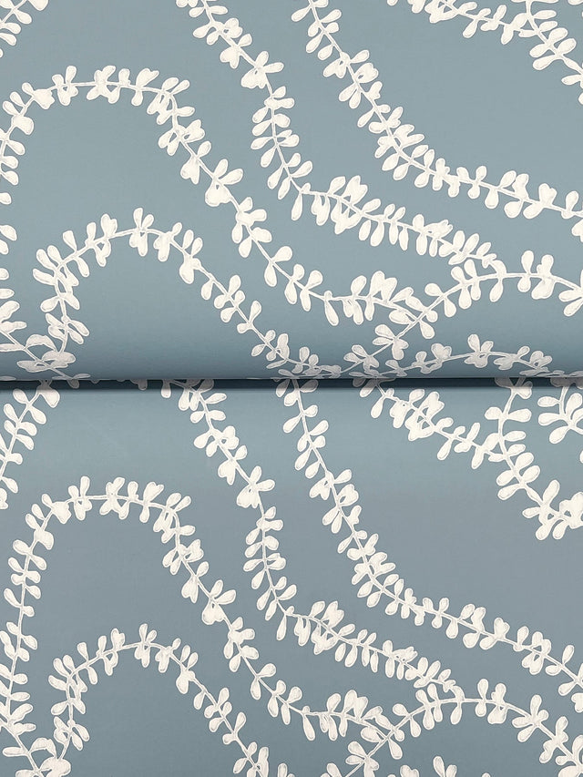 Ronald Redding VR1516 String of Pearls Denim Vine Wallpaper