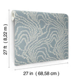 Ronald Redding VR1516 String of Pearls Denim Vine Wallpaper