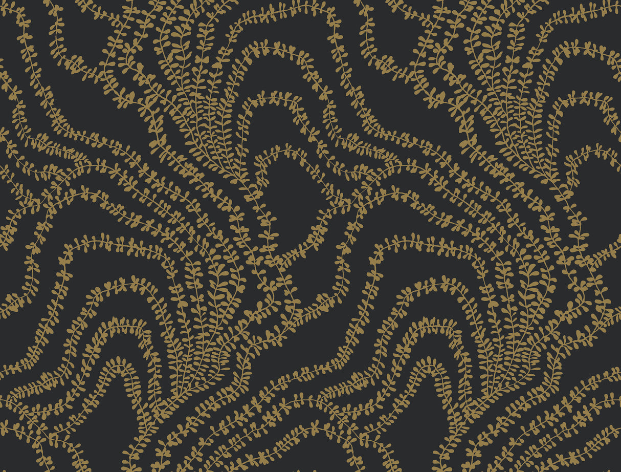 Ronald Redding VR1517 String of Pearls Gold Vine Wallpaper