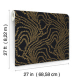 Ronald Redding VR1517 String of Pearls Gold Vine Wallpaper