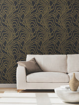 Ronald Redding VR1517 String of Pearls Gold Vine Wallpaper