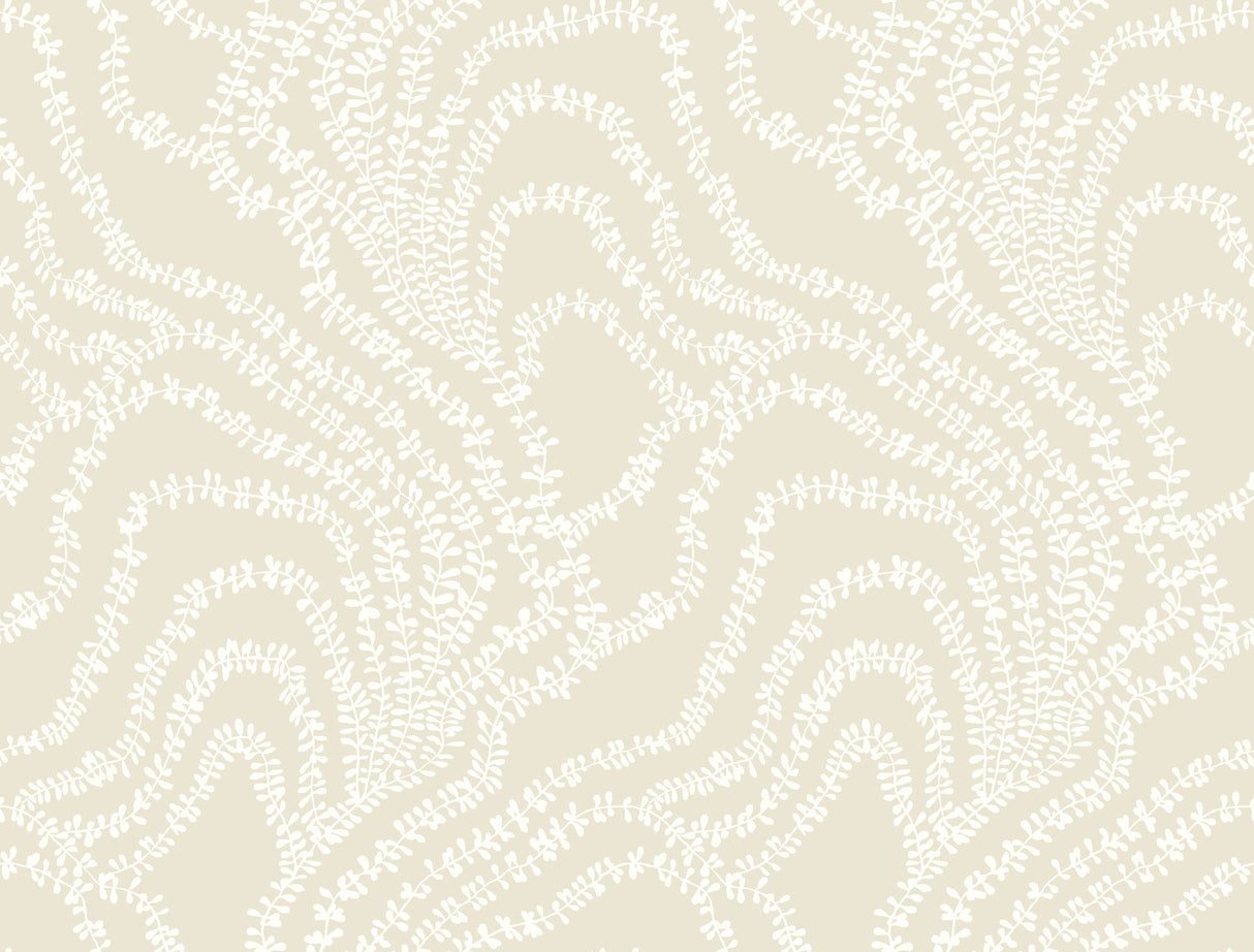 Ronald Redding VR1518 String of Pearls Beige Vine Wallpaper