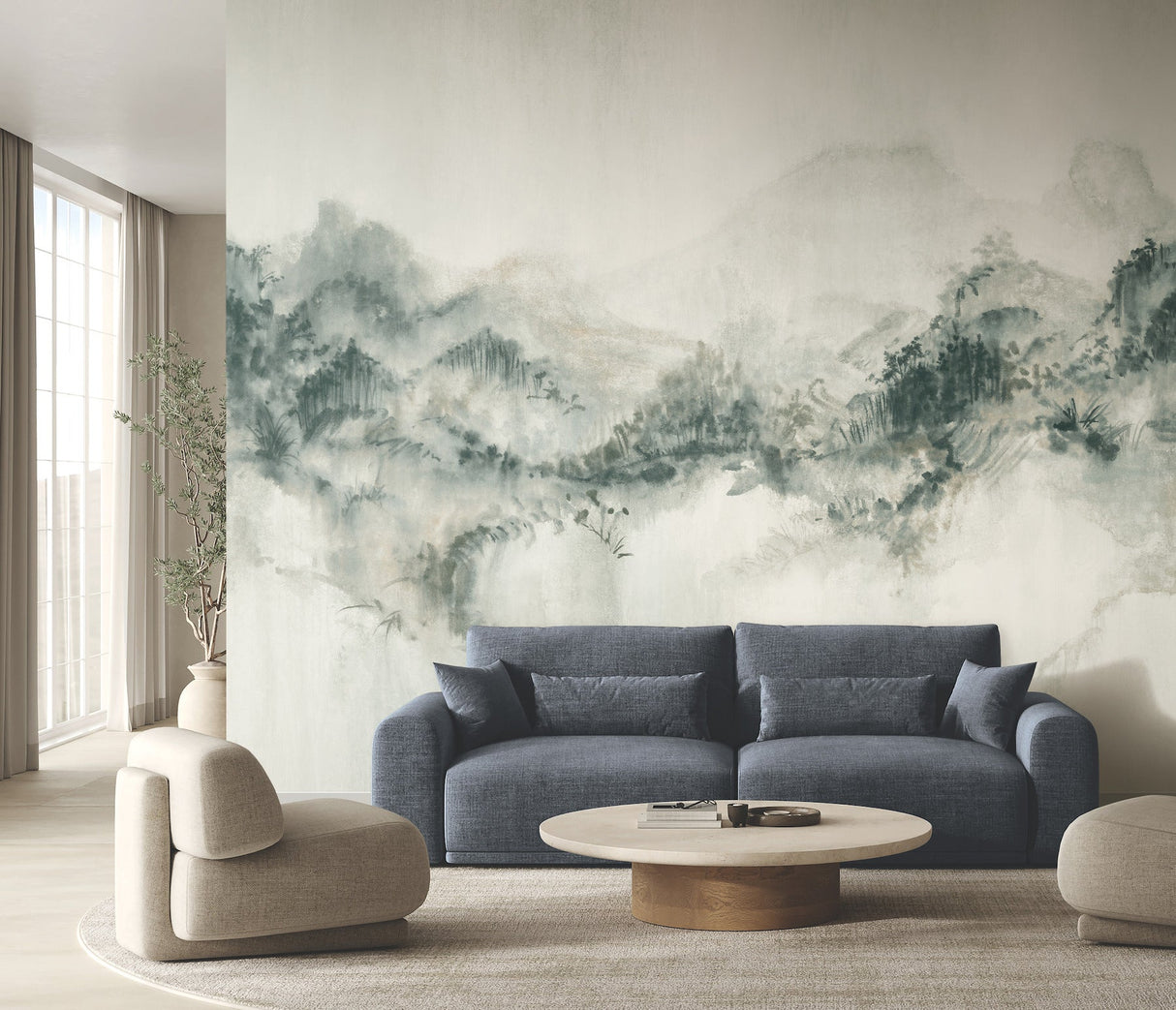 Ronald Redding VR1521M Mystic Overlook Green Wall Mural