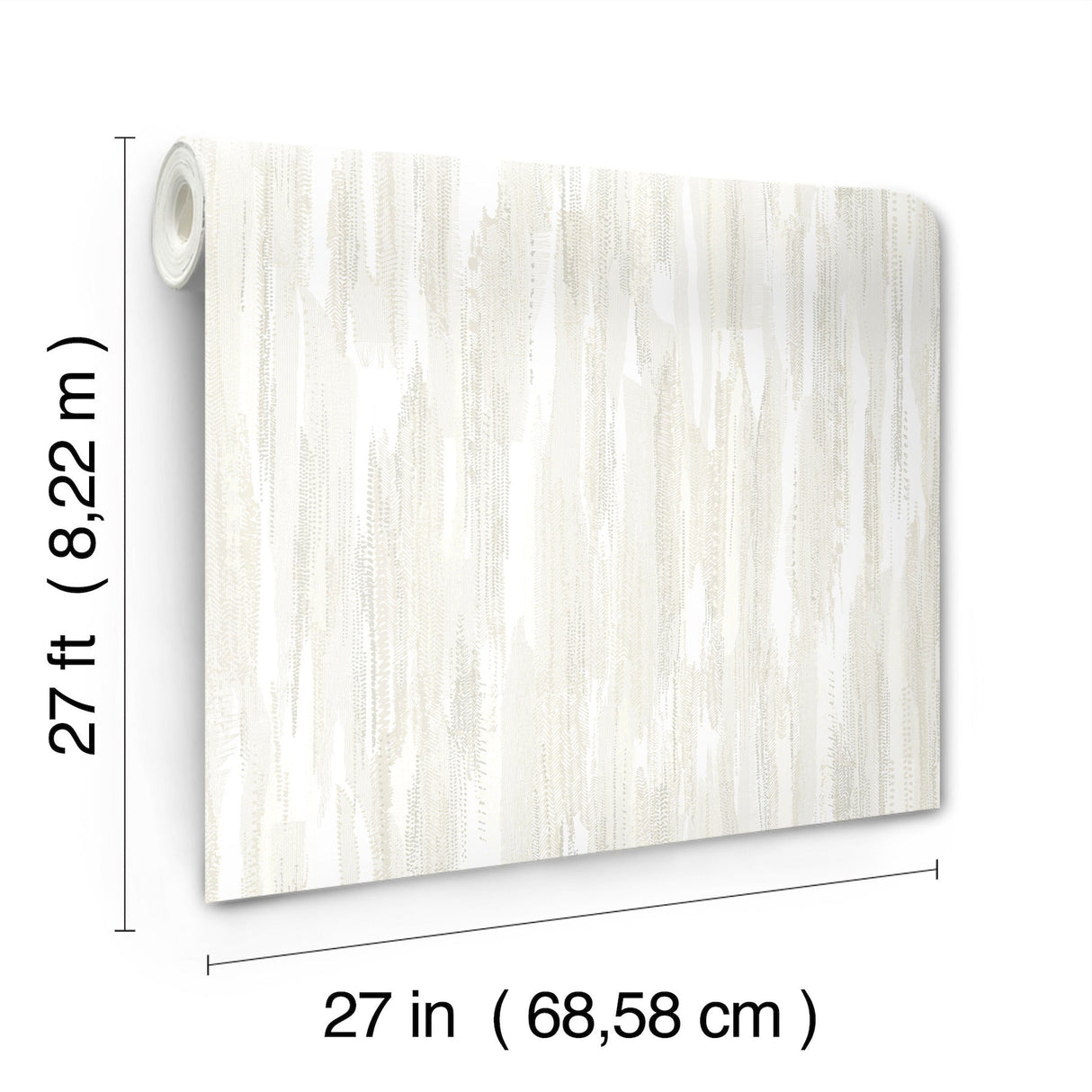 Ronald Redding VR1522 Tribeca White Texture Stripe Wallpaper