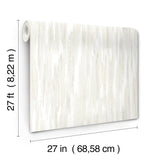 Ronald Redding VR1522 Tribeca White Texture Stripe Wallpaper
