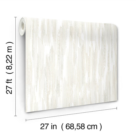 Ronald Redding VR1522 Tribeca White Texture Stripe Wallpaper