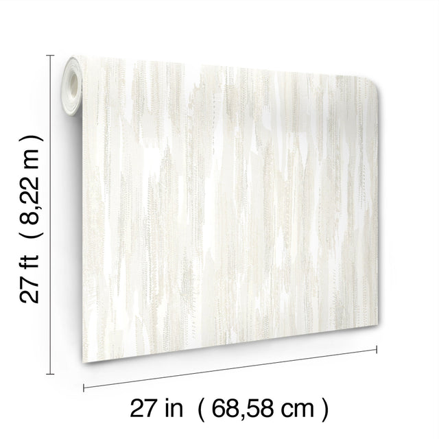 Ronald Redding VR1522 Tribeca White Texture Stripe Wallpaper