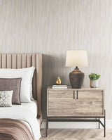 Ronald Redding VR1522 Tribeca White Texture Stripe Wallpaper