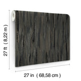 Ronald Redding VR1523 Tribeca Charcoal Texture Stripe Wallpaper