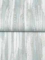 Ronald Redding VR1524 Tribeca Light Blue Texture Stripe Wallpaper
