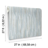 Ronald Redding VR1524 Tribeca Light Blue Texture Stripe Wallpaper