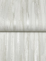 Ronald Redding VR1525 Tribeca Dove Texture Stripe Wallpaper