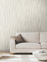 Ronald Redding VR1525 Tribeca Dove Texture Stripe Wallpaper