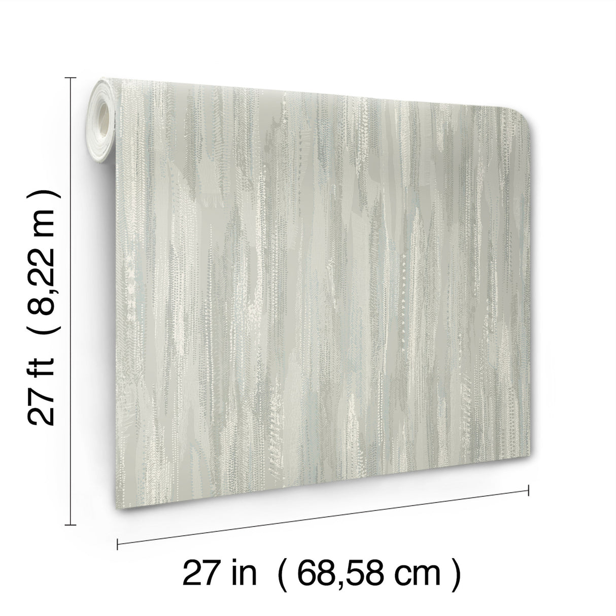 Ronald Redding VR1526 Tribeca Aqua Texture Stripe Wallpaper
