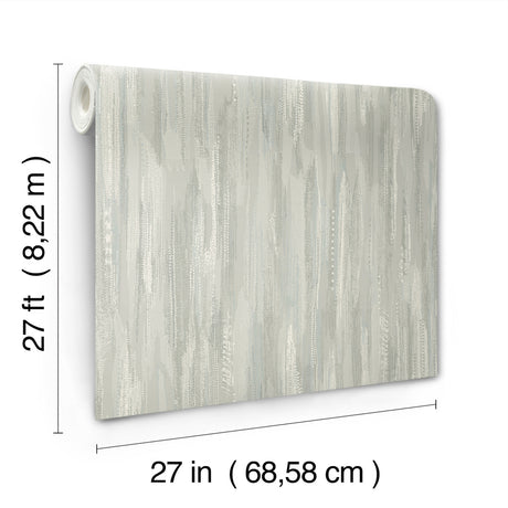 Ronald Redding VR1526 Tribeca Aqua Texture Stripe Wallpaper