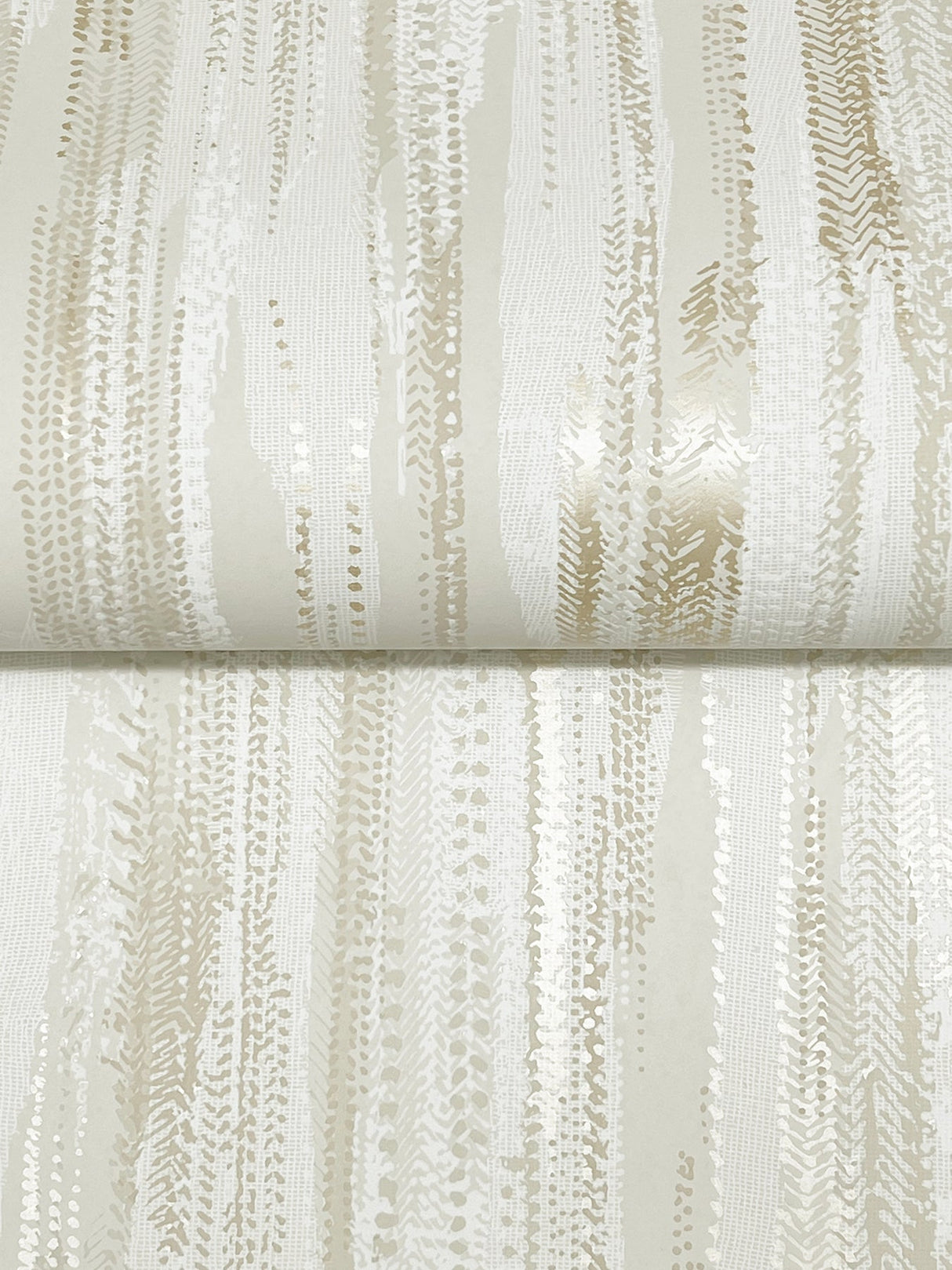 Ronald Redding VR1527 Tribeca Gold Texture Stripe Wallpaper