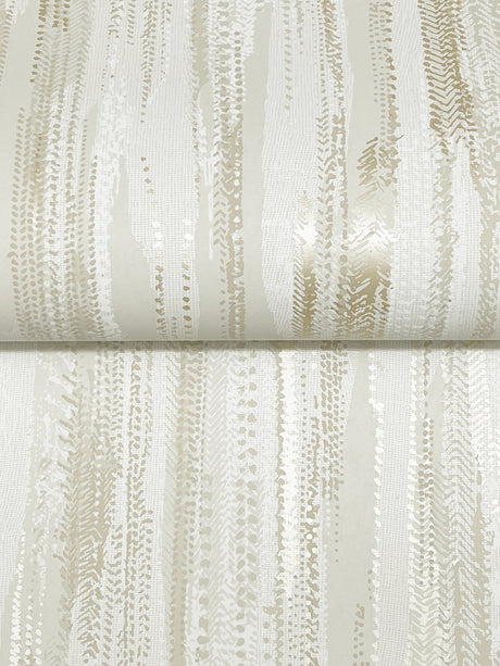 Ronald Redding VR1527 Tribeca Gold Texture Stripe Wallpaper