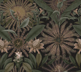 Ronald Redding VR1529 Enchanted Garden Chocolate Tropical Wallpaper