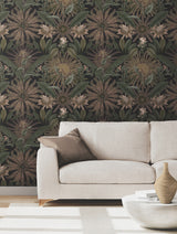 Ronald Redding VR1529 Enchanted Garden Chocolate Tropical Wallpaper