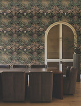 Ronald Redding VR1529 Enchanted Garden Chocolate Tropical Wallpaper