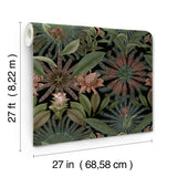Ronald Redding VR1530 Enchanted Garden Green Tropical Wallpaper