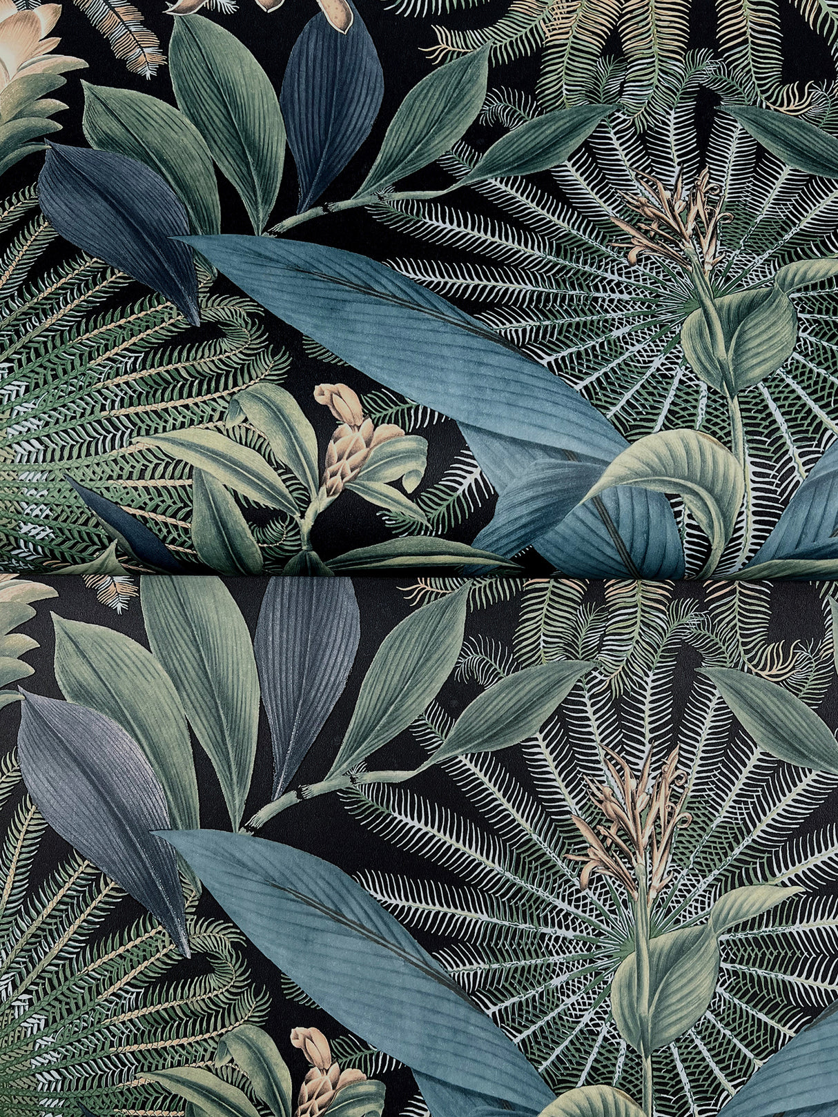 Ronald Redding VR1532 Enchanted Garden Navy Tropical Wallpaper
