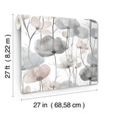 Ronald Redding VR1534 Cotswolds Poppies Grey Floral Wallpaper