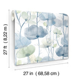 Ronald Redding VR1535 Cotswolds Poppies Blue Floral Wallpaper