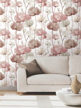 Ronald Redding VR1536 Cotswolds Poppies Red Floral Wallpaper