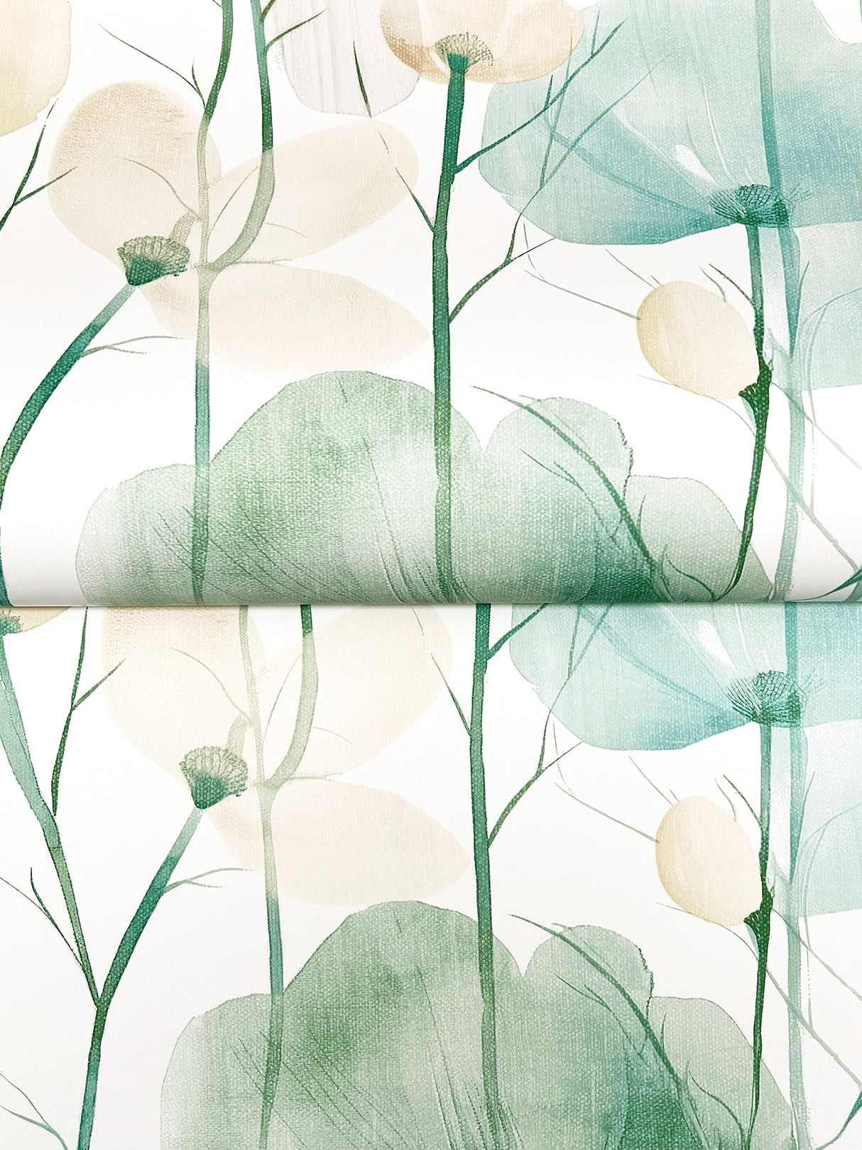 Ronald Redding VR1539 Cotswolds Poppies Turquoise Floral Wal