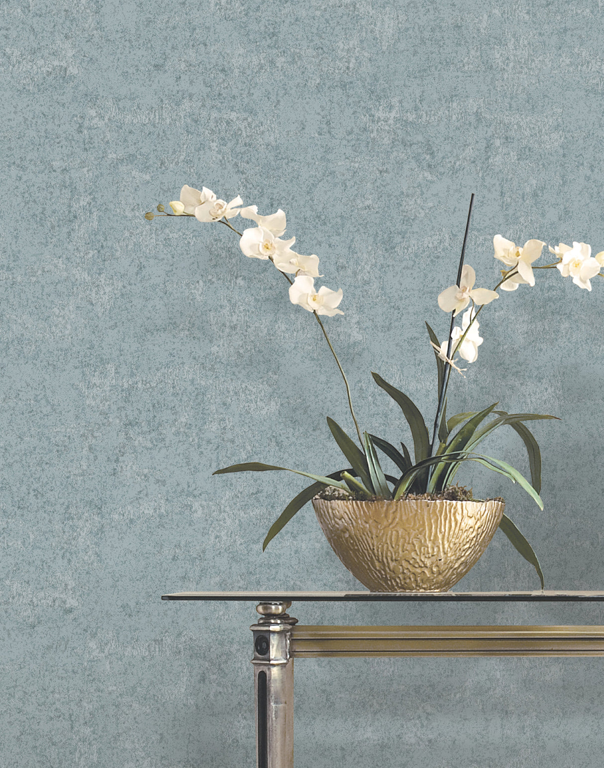 Ronald Redding VR1543 Crystal Cloud Denim Beaded Wallpaper