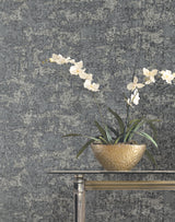 Ronald Redding VR1544 Crystal Cloud Charcoal Beaded Wallpaper