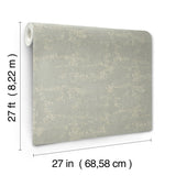 Ronald Redding VR1545 Crystal Cloud Sage Beaded Wallpaper