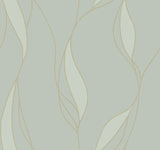 Ronald Redding VR1547 Society Hill Mint Abstract Leaf Wallpaper
