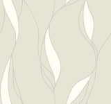 Ronald Redding VR1550 Society Hill Dove Abstract Leaf Wallpaper