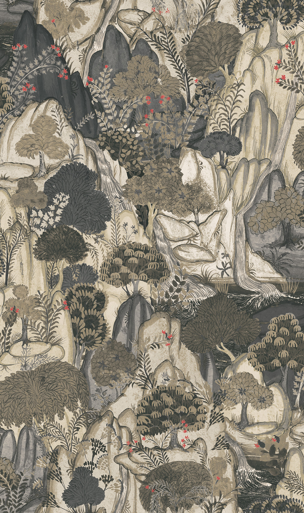 Ronald Redding VR1555 Falling Waters Neutral Scenic Wallpaper