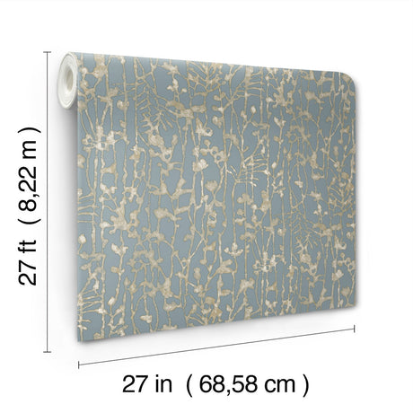 Ronald Redding VR1557 Filigree Light Blue Abstract Wallpaper