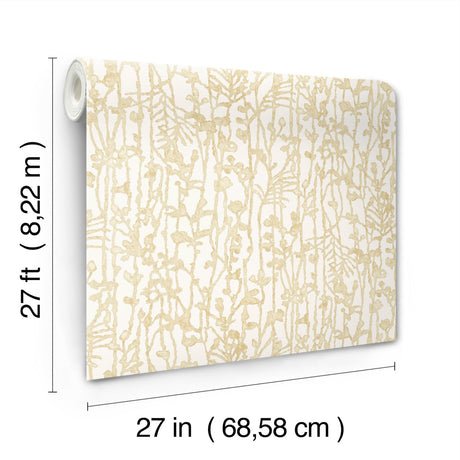 Ronald Redding VR1560 Filigree Gold Abstract Wallpaper