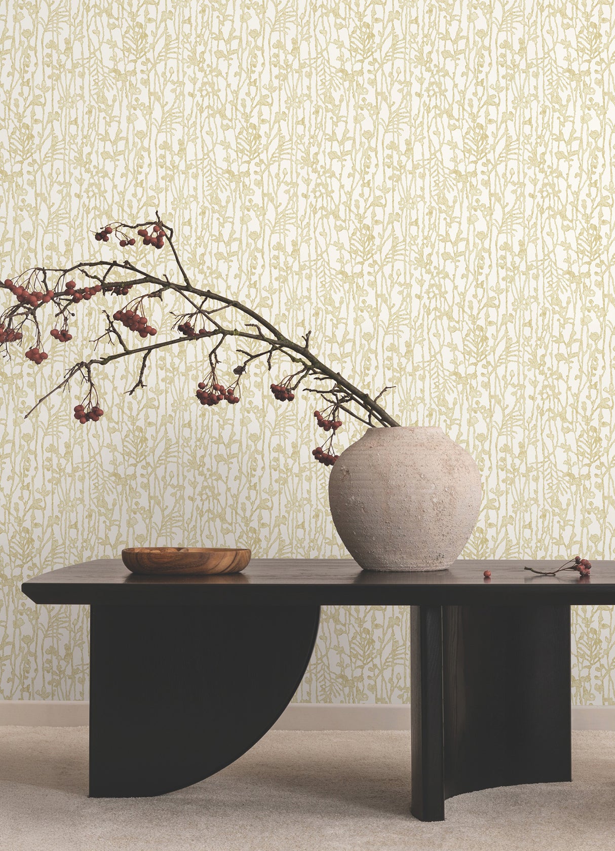 Ronald Redding VR1560 Filigree Gold Abstract Wallpaper