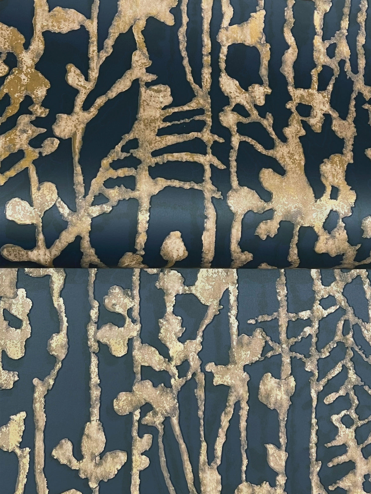 Ronald Redding VR1561 Filigree Navy Abstract Wallpaper