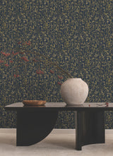 Ronald Redding VR1561 Filigree Navy Abstract Wallpaper