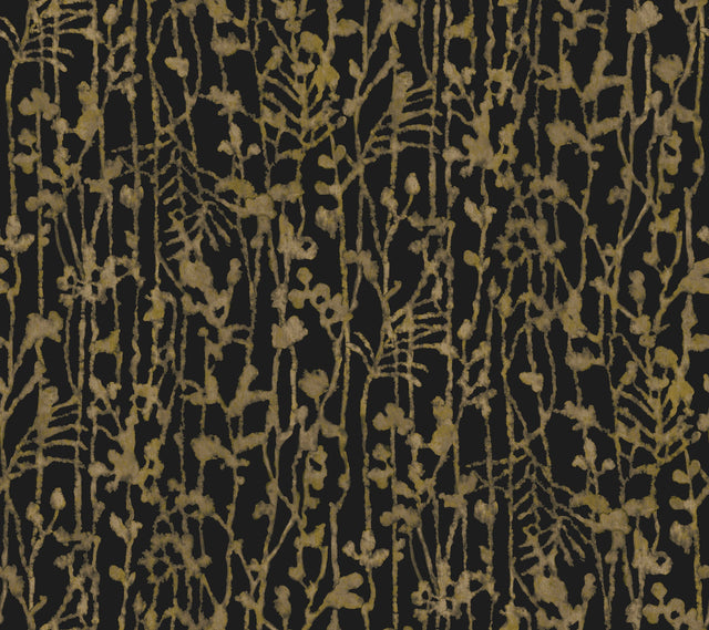 Ronald Redding VR1562 Filigree Black Abstract Wallpaper
