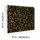 Ronald Redding VR1562 Filigree Black Abstract Wallpaper