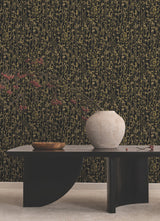 Ronald Redding VR1562 Filigree Black Abstract Wallpaper