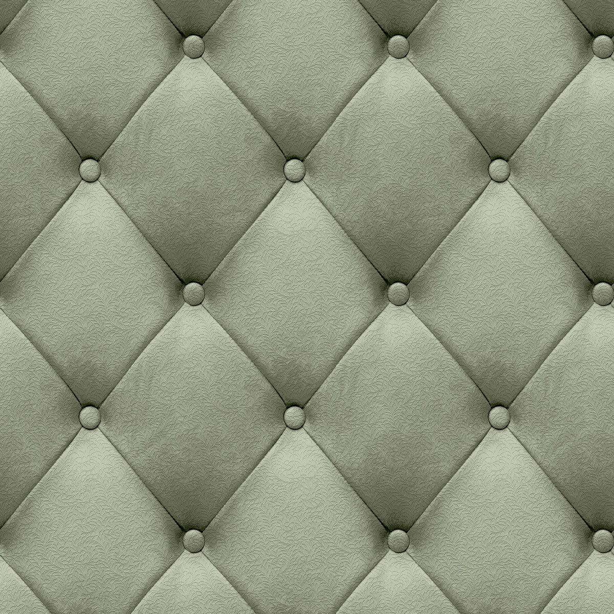 Veer Decor Faux Plush Quilted Diamond Upholstery Green Wallp