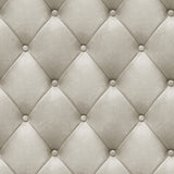 Veer Decor Faux Plush Quilted Diamond Upholstery Beige Wallp