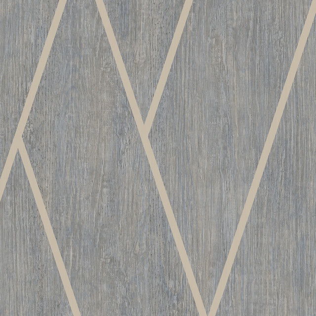 Veer Decor Wood Texture Chevron Blue Grey Wallpaper VRBR09-7